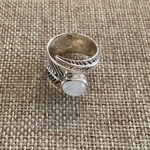 New Silpada Feather Opal Ring Size 7.5 and one size 8. - Picture 2 of 7